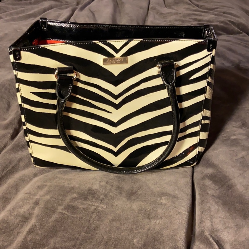 Kate Spade Zebra Print Patent Leather Tote
